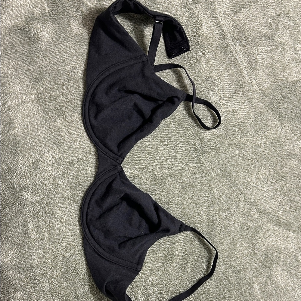 SKIMS Black Cotton Jersey Top